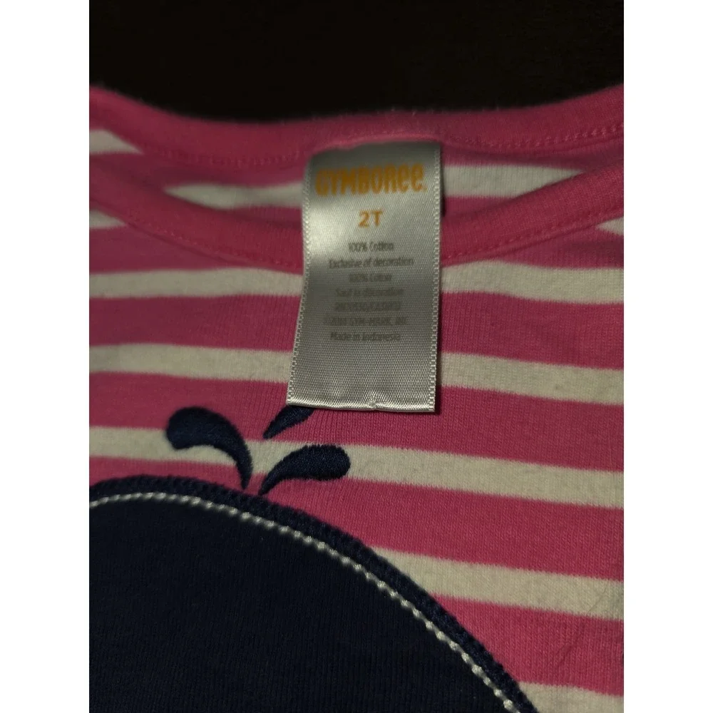 Gymboree stripes and‎ anchors whale pink striped top 2t